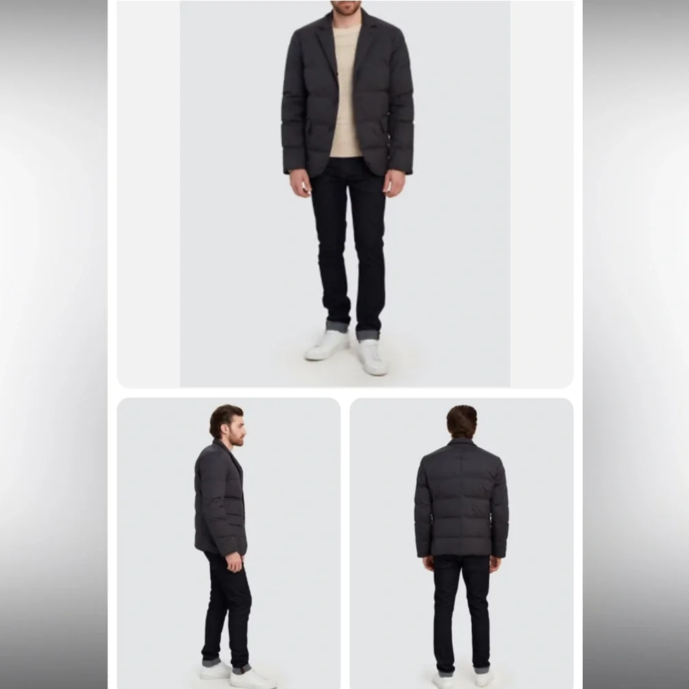 NWT BLDWN Mens Designer Flavin double sided Puffer black jacket